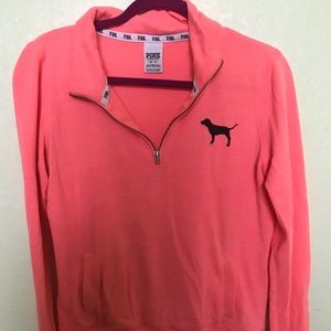 Victoria Secret Neon Pink Half Zip Jacket